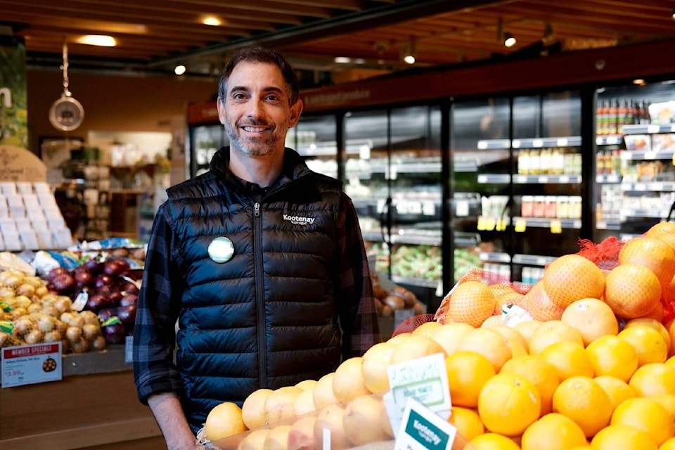 Ari Derfel, general manager at the Kootenay Co-op says he and the other three managers of large grocery stores in Nelson have been communicating with each other to make sure customers are fed during the COVID-19 pandemic. Photo: Bill Metcalfe