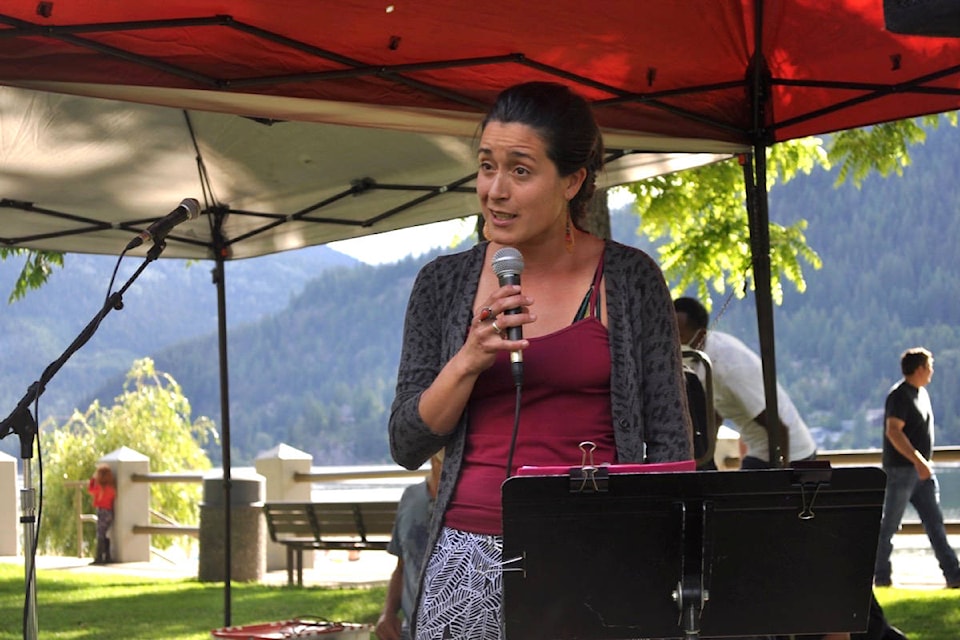 Spoken. Heard., an open forum on local racism and violence, was held by the West Kootenay People for Racial Justice on Monday at Lakeside Park. The event featured several speakers talking about their experiences living in Nelson and Castlegar. Photos: Tyler Harper