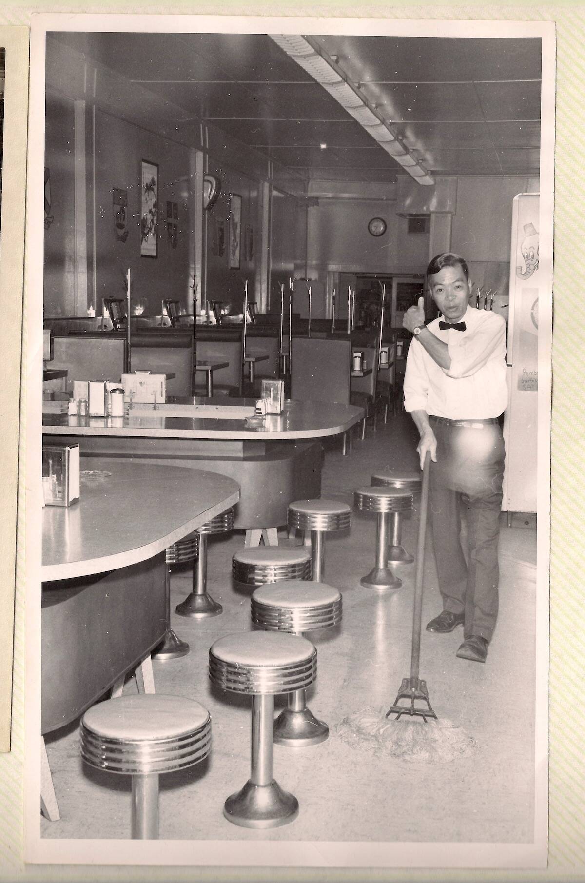 Lawrence Mar in the Diamond Grill in the 1970s. He was the son of Shu Ling Mar who owned the restaurant with Fred Wahs father. He later ran Kings Restaurant in Nelson for many years. Photo: Submitted