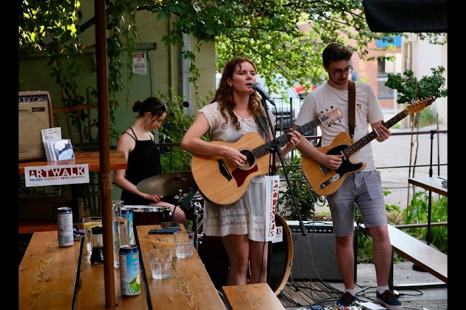 Talel McBriar and her band performed at Red Light Ramen as part of ArtWalk. Photo: Bill Metcalfe