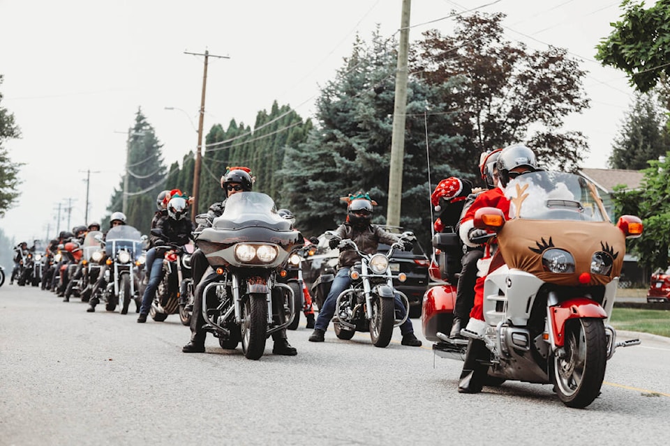 The West Kootenay Toy Run cruised around the region Sunday. More than 260 drivers and passengers participated in the ride. The West Kootenay Toy Run Association has been riding since 1988, raising money through their love of motorcycling to support those in need throughout the region. The winner of this year’s raffle for a 2022 Harley-Davidson fatboy was Gord Oja from Enderby. Photos: Jennifer Small