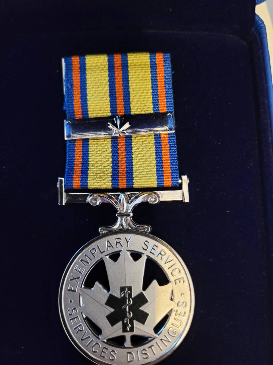 Close up of Bruce Moffats service medal. Photo: Submitted