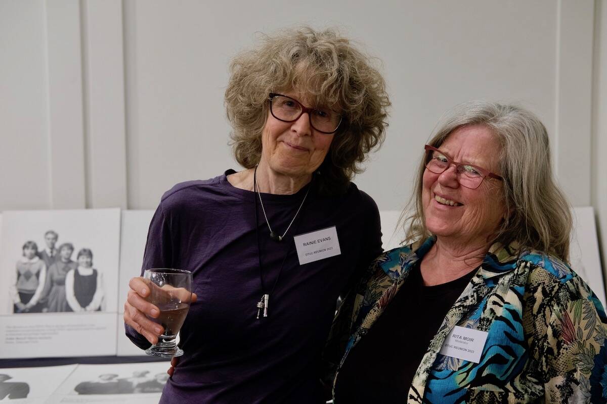 Former DTUC student Rainie Evans with journalist Rita Moir. Photo: Bill Metcalfe
