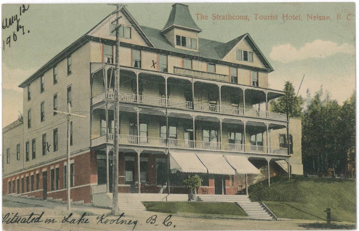 The Strathcona Hotel stood at the corner of Victoria and Stanley streets, where the library and police station are now. Photo: Submitted