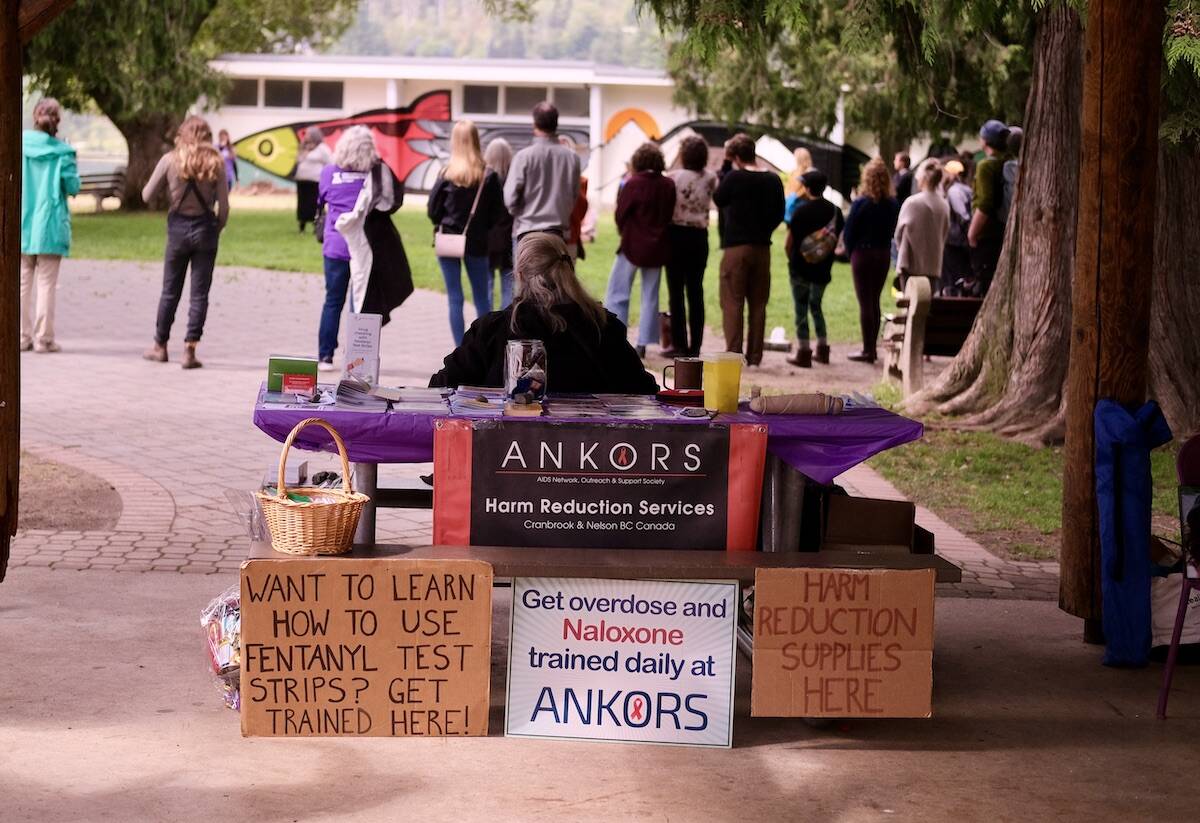 International Overdose Awareness Day at Lakeside Park in Nelson on Aug. 31 was attended by about 70 people. Photo: Bill Metcalfe