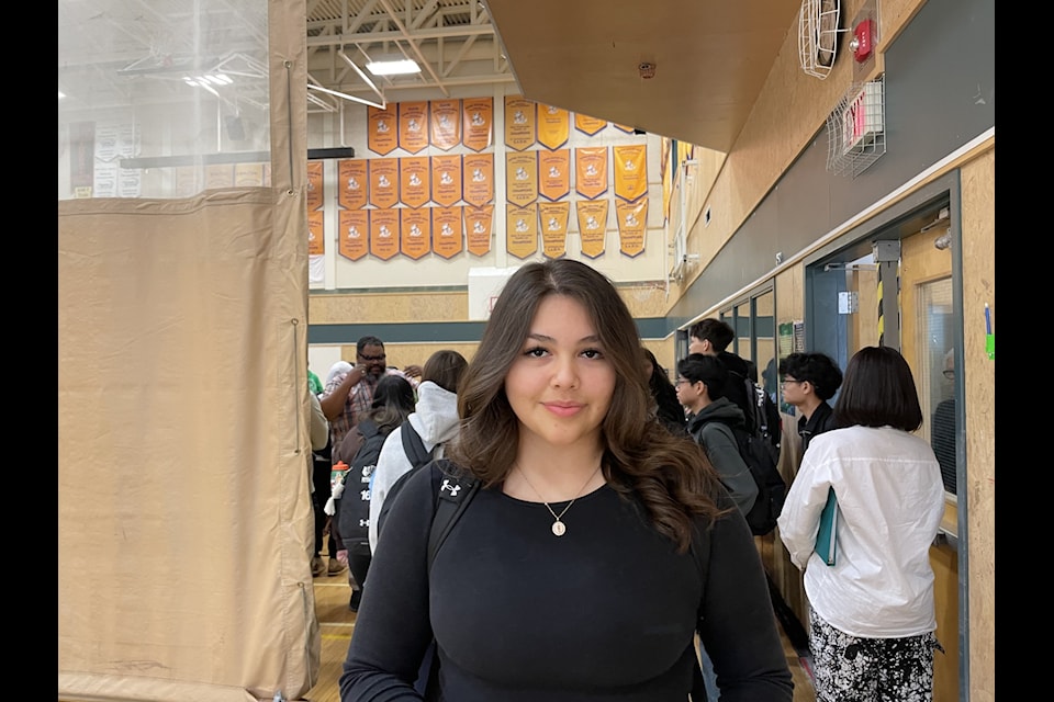 Grade 12 student Anna Yakeleya-Grymaloski, who can vote for the first time in Mondya's federal election, said she's 'super interested and super worried' for her and her sister's future.  	
Description
"Everything will apply to me this year," Grade 12 student Anna Yakeleya-Grymaloski, who can vote for the first time in this election. "I got super interested and super worried for my future and my sister's future."
Devon Tredinnick/ϳԹ photo 