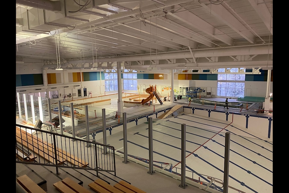 The new aquatic centre features two water slides, a splash pad, a therapy pool, a lazy river, a one-metre diving board, a three-metre diving board, two multipurpose rooms, a canteen and a space for lease, according to the city.