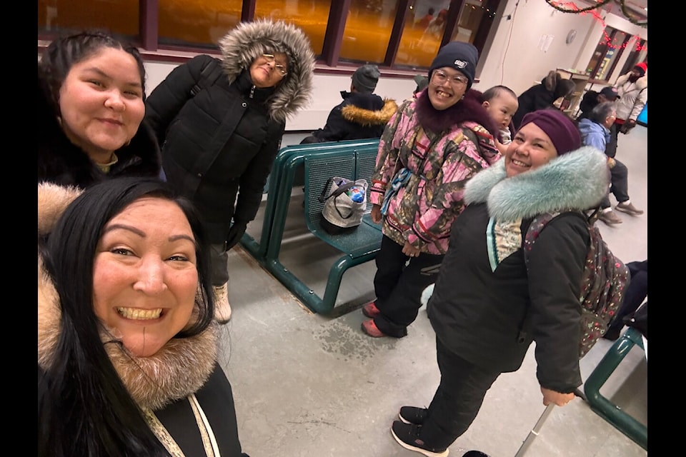 Cora Kavyaktok, left, territory lead for Inspire Nunavut, with 2024 program participants Susan Pryde, Tobi Qirnqnirq and Rose Mary Tulurialik. Photo courtesy Small Economy Works