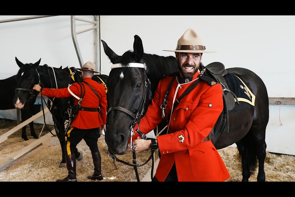 Cst. Keelian Chicoisne returned to Hay River with the RCMP Musical Ride this past weekend. Chicoisne began his RCMP career with a posting in Hay River. Photo courtesy of NWT RCMP