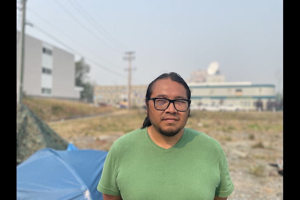 Colton Migwi says he's been homeless for about a month. He's grateful for finding this community, he added.
