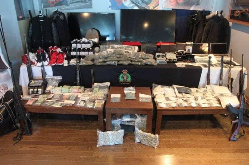 NNSL file photo RCMP showed off a haul of drugs, weapons and cash seized in Project Green Manalishi in April 2016. One of those caught up in the drug sweep, Norman Hache, has pleaded guilty to conspiracy to traffic cocaine and counselling to commit assault. He is to be sentenced on Monday