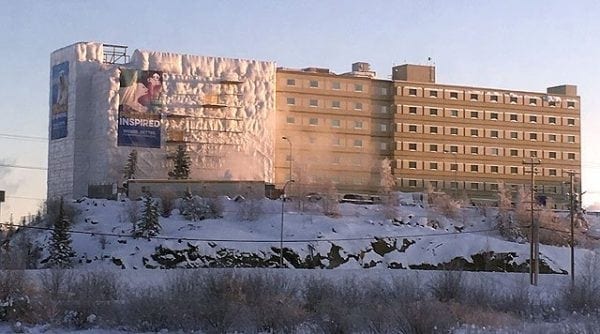 The Explorer Hotel in Yellowknife during a recent rennovation. Tourists in the city could soon pay a 4 per cent levy on accomodations. NNSL file photo.