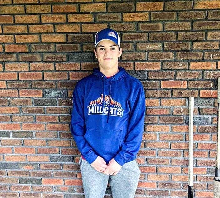 Trey Beck, a 16-year-old hockey player from Hay River, has signed a contract to play with the Hinton Wildcats, a Junior A hockey team in Alberta. Photo courtesy of Trey Beck