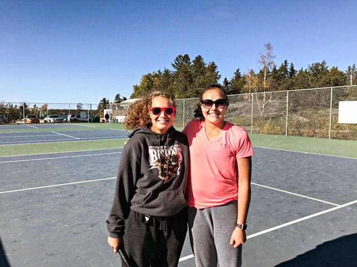 Tamara Jovic, left, and Hiro Kobayashi were the finalists in the women's singles division of the Yellowknife Tennis Club's Fall Open on Sept. 9. Jovic managed to overcome Kobayashi in straight sets for the win. photo courtesy of Tami Johnson