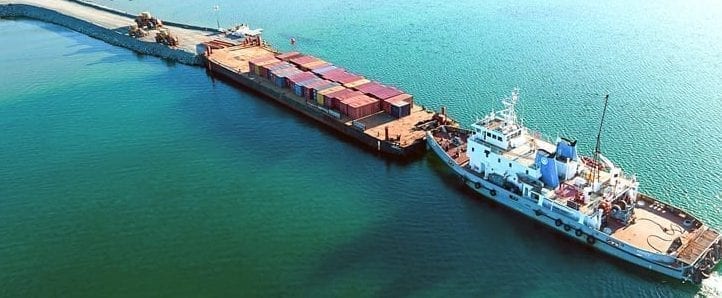 The recent buildup of ice in Kitikmeot waters has made conditions much more challenging for the GNWT's Marine Transportation Services division than when this photo was taken in September 2017. The last barge of the season is unable to get into Paulatuk, Kugluktuk or Cambridge Bay, causing a huge headache for businesses, municipal governments and residents reliant on the delivery of those supplies. Photo courtesy of the GNWT.