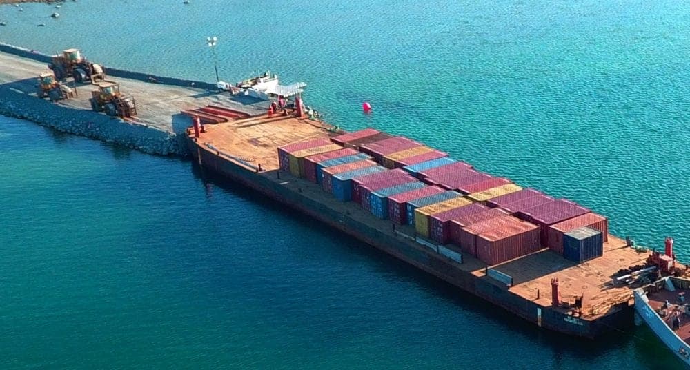 The last of the cargo, excluding vehicles, that didn't make it into Cambridge Bay or Kugluktuk by sealift this summer, will be delivered by planes starting later this week. photo courtesy of the Department of Infrastructure