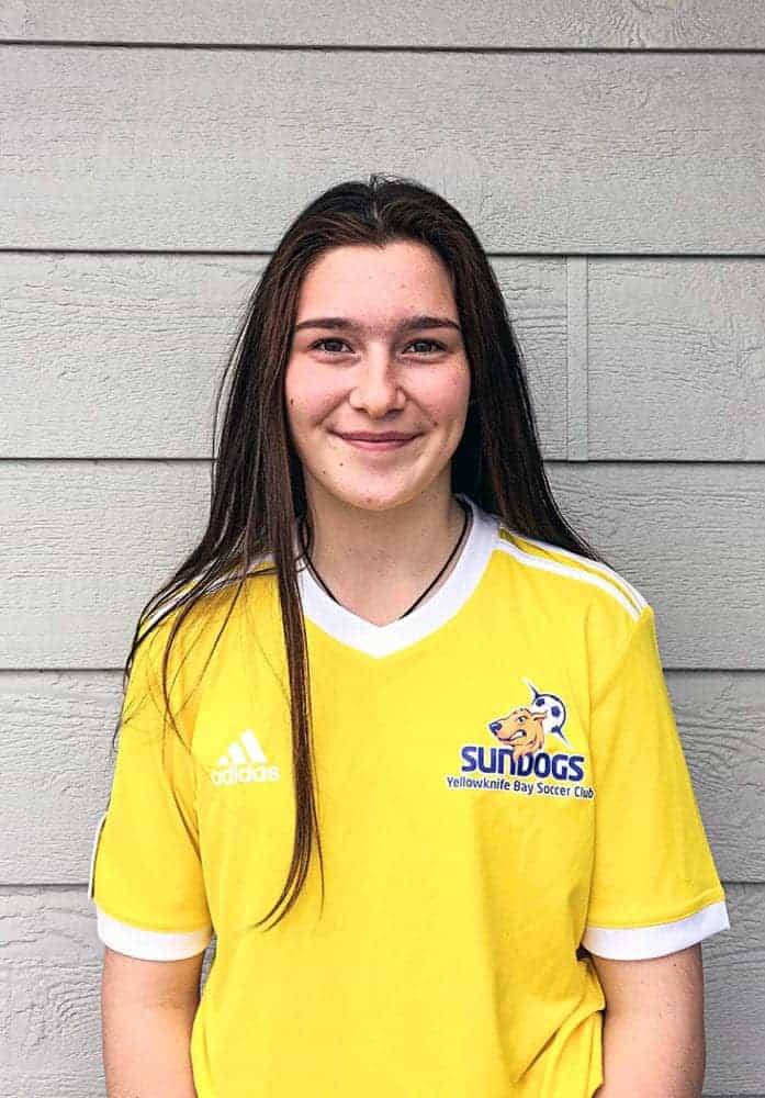 Brianna Goodwin of Hay River played with the Sundogs from the Yellowknife Bay Soccer Club at a national event earlier this month. Photo courtesy of Brianna Goodwin.