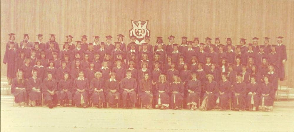 Sir John Franklin Secondary School's graduating class of 1979. There will be a combined 40 year reunion for both Sir John and St. Pat's graduating class of 1979 from June 20 to 23, 2019. photo sourced from Facebook