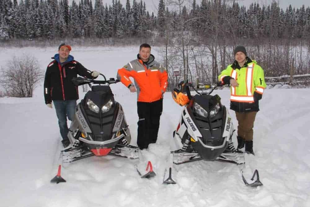 A Hay River Snowmobile Club is in the process of being created. Among the founders are, left to right, David Scheller, Darryl Buhler and Tyler Townend. Paul Bickford/NNSL photo