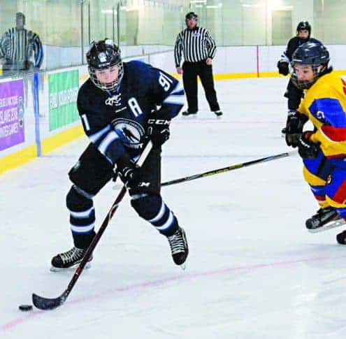 Sam Skinner of Inuvik, seen during the 2018 Arctic Winter Games bantam boys hockey tournament, will be part of the boys hockey team that will compete at the Canada Winter Games in Red Deer, Alta., next month.