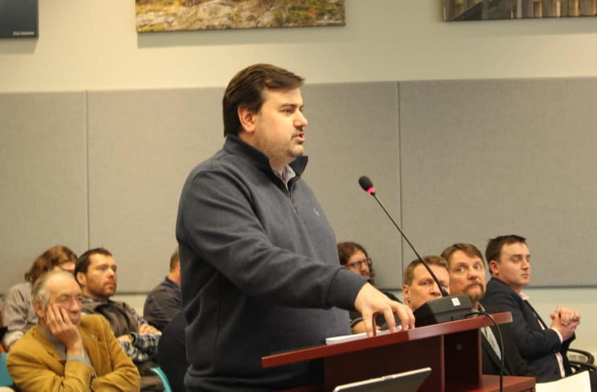 January 14, 2019 Chris Loreto of StrategyCrop. delivers a commissioned report on the benefits of creating a university based in Yellowknife. Brett McGarry/ NNSL Photo.