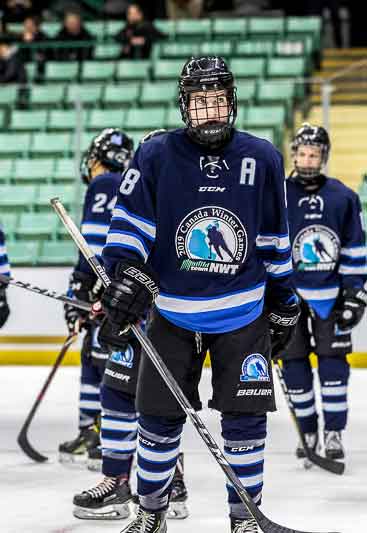 Logan Cunningham, seen during the Canada Winter Games this past Feburary, has been getting a lot of attention leading up to the Western Hockey League Bantam Draft on May 2. Brandon White/Canada Winter Games photo