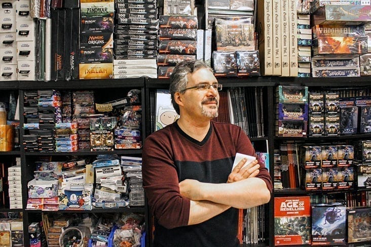James Croizier has been the owner of Ogre's Lair for well over a decade now and has slowly amassed a large collection of games and gaming supplies which cram every corner of his shop in lower floor the Centre Square Mall. January 19, 2019 Brett McGarry/NNSL Photo