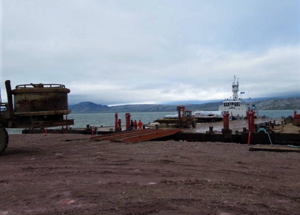 Martine Transportation Services (MTS) barge. Photo courtesy of the GNWT