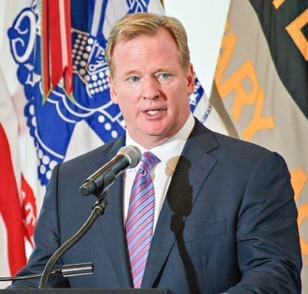 National Football League commissioner Roger Goodell will have to give a deposition in relation to a silly lawsuit filed on behalf of New Orleans Saints fans following the 2019 NFL playoffs. The reason? Someone thinks the NFL committed fraud because of a blown call. photo courtesy of Wikimedia Commons