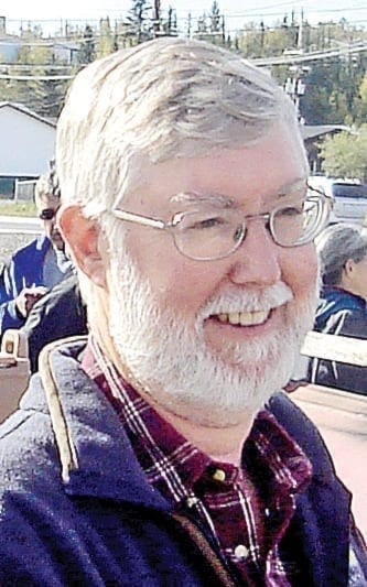 Bob Bromley chats with voters at a party to open his campaign for Weledeh.