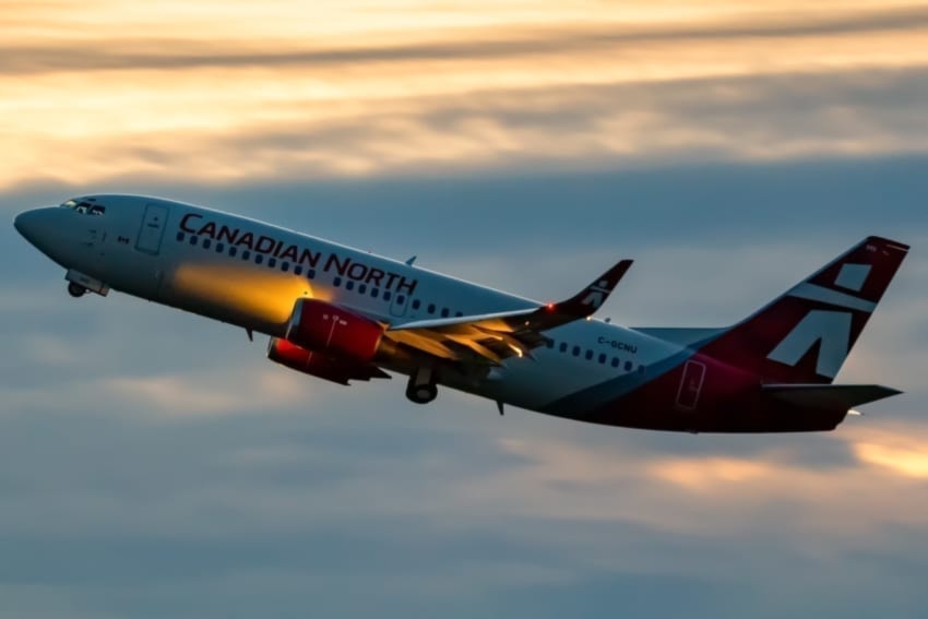 Canadian North jet in flight. Photo courtesy of Canadian North