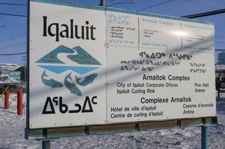 Iqaluit city hall sign