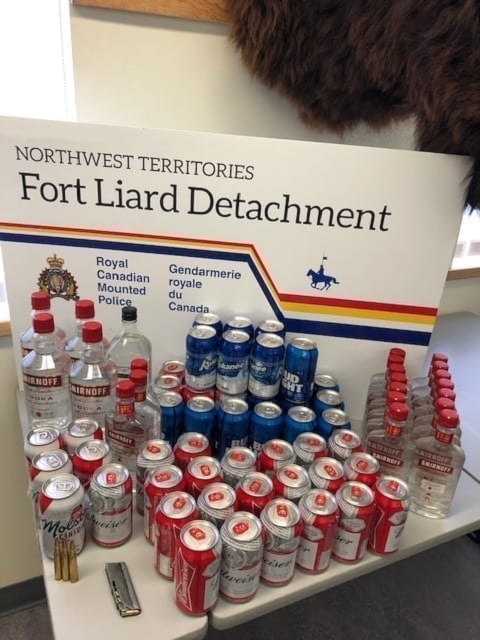 Fort Liard RCMP alcohol and firearms seizure