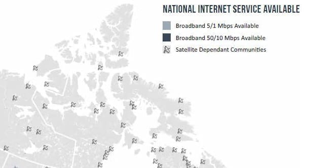  This map cropped to Northern Canada depicts broadband Internet coverage. https://www.ic.gc.ca/eic/site/139.nsf/eng/h_00002.html