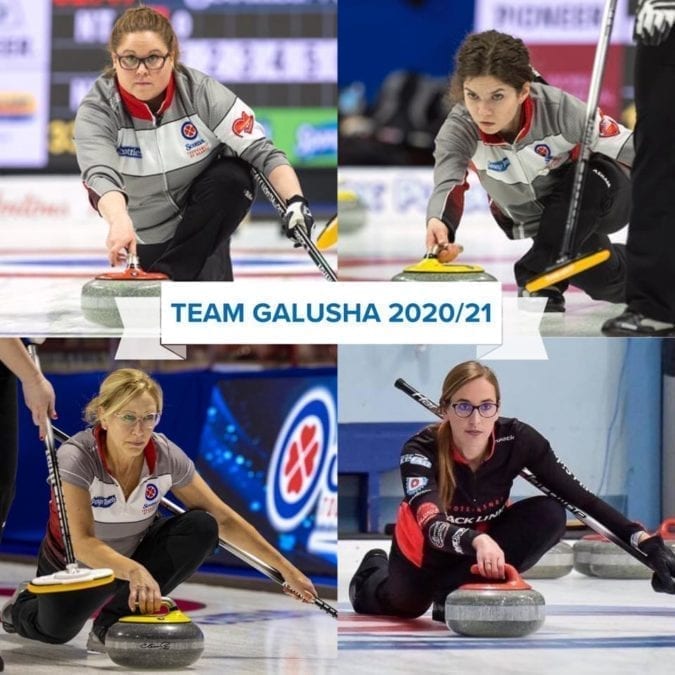 The new-look Team Galusha is ready to go, should there be a season. Clockwise from top left are Kerry Galusha, Sarah Koltun, Margot Flemming and Jo-Ann Rizzo. photo courtesy of Team Galusha