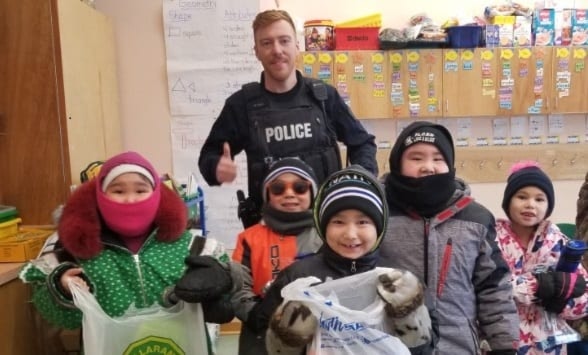 Mini Mountie Cst. Matt Ryan and kids fb