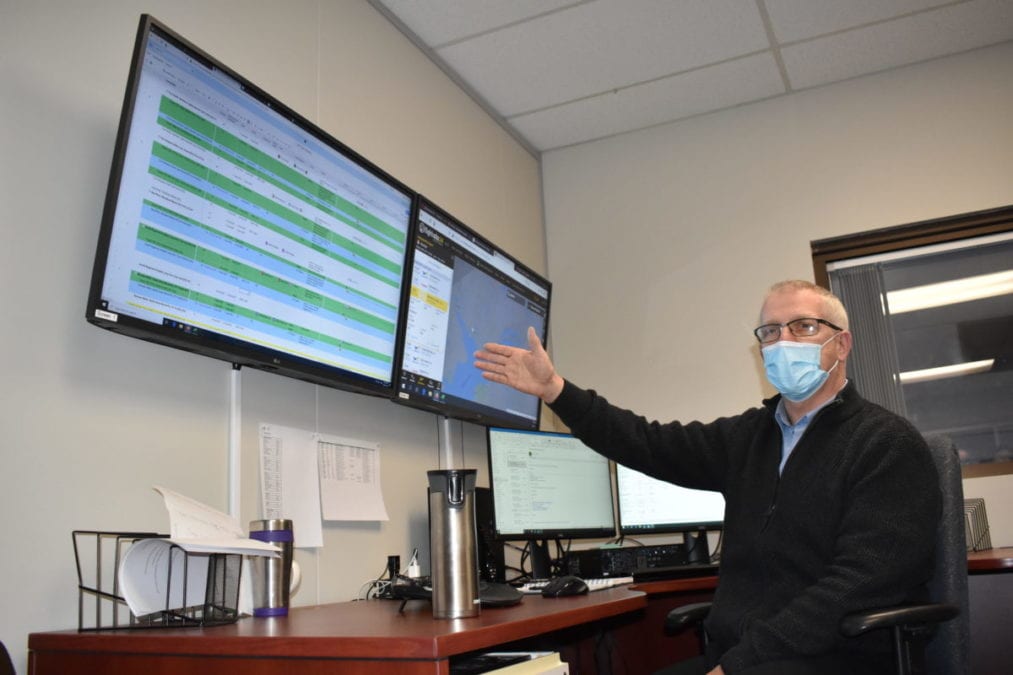 The movements of vaccination teams by ground and air are coordinated by a team led by Ingo Bauer, a senior network analyst on transfer assignment to the Northwest Territories Health and Social Services Authority. Blair McBride/NNSL photo