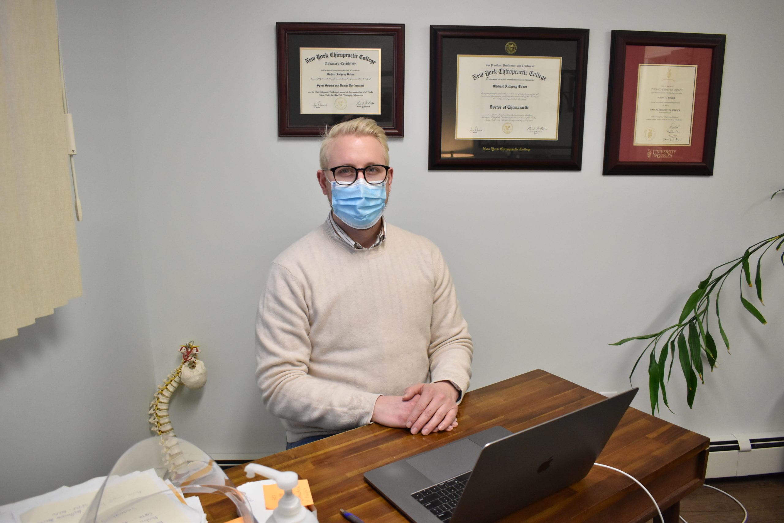 Being unable to help patients with musculoskeletal problems who were in pain was difficult when the clinic couldn't accept in-person appointments in the spring, said Dr. Michael Bokor. Blair McBride/NNSL photo