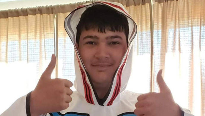 Kieran McCarthy gives two thumbs up to the fact hes going to be learning about space exploration this summer. McCarthy was one of two NWT youth to win the draw to attend the first-ever Canadian Junior Astronaut Space Camp. photo courtesy of Canadian Space Agency