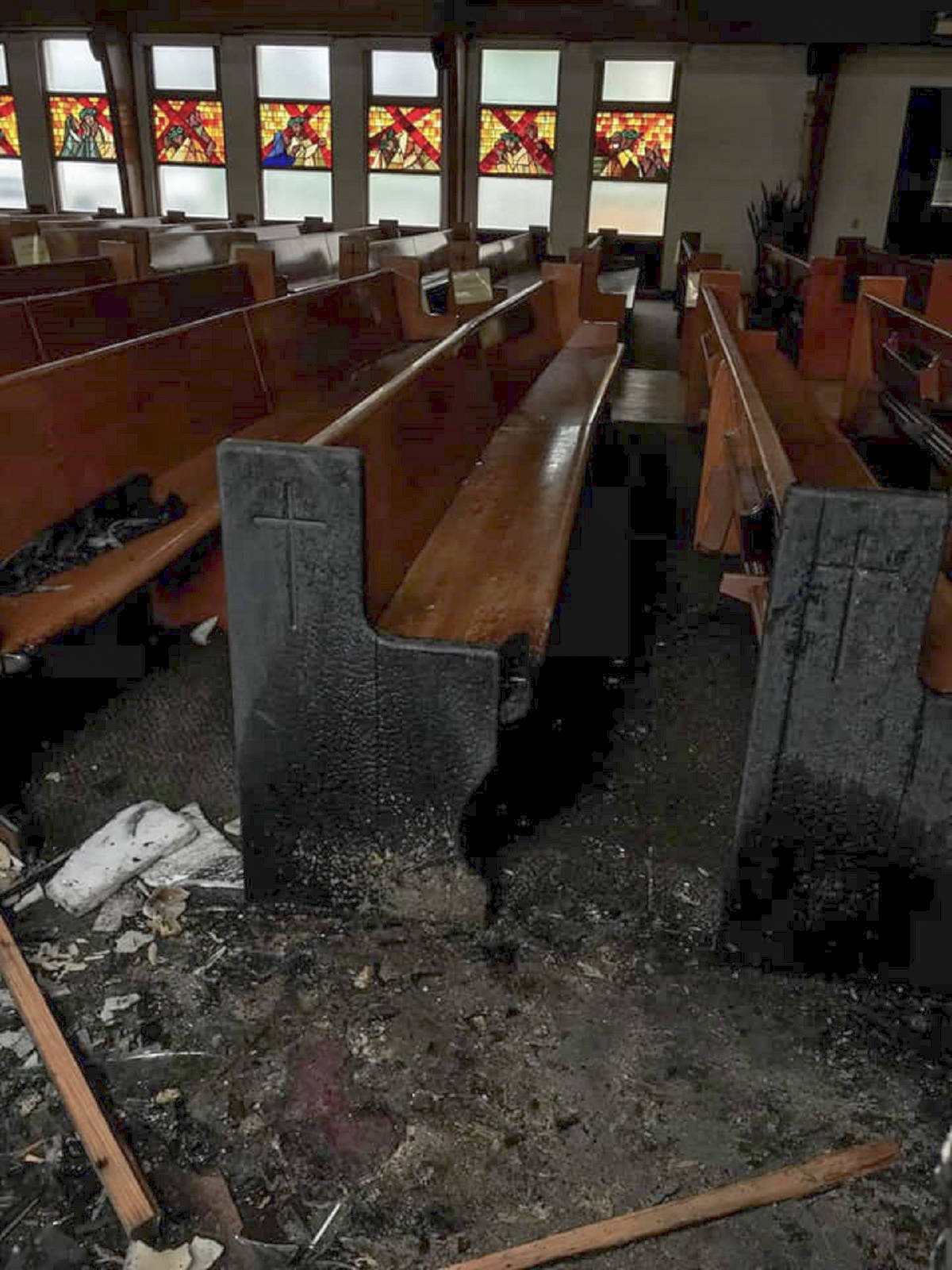 Damage from the fire appears mostly related to smoke and fire suppression activities from emergency responders.St Patrick Co-Cathedral Parish photo