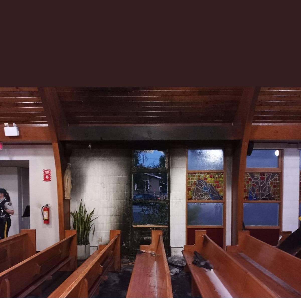 Bishop Jon Hansen of the Diocese of Mackenzie-Fort Smith said the July 1 fire was intentional.St Patrick Co-Cathedral Parish photo