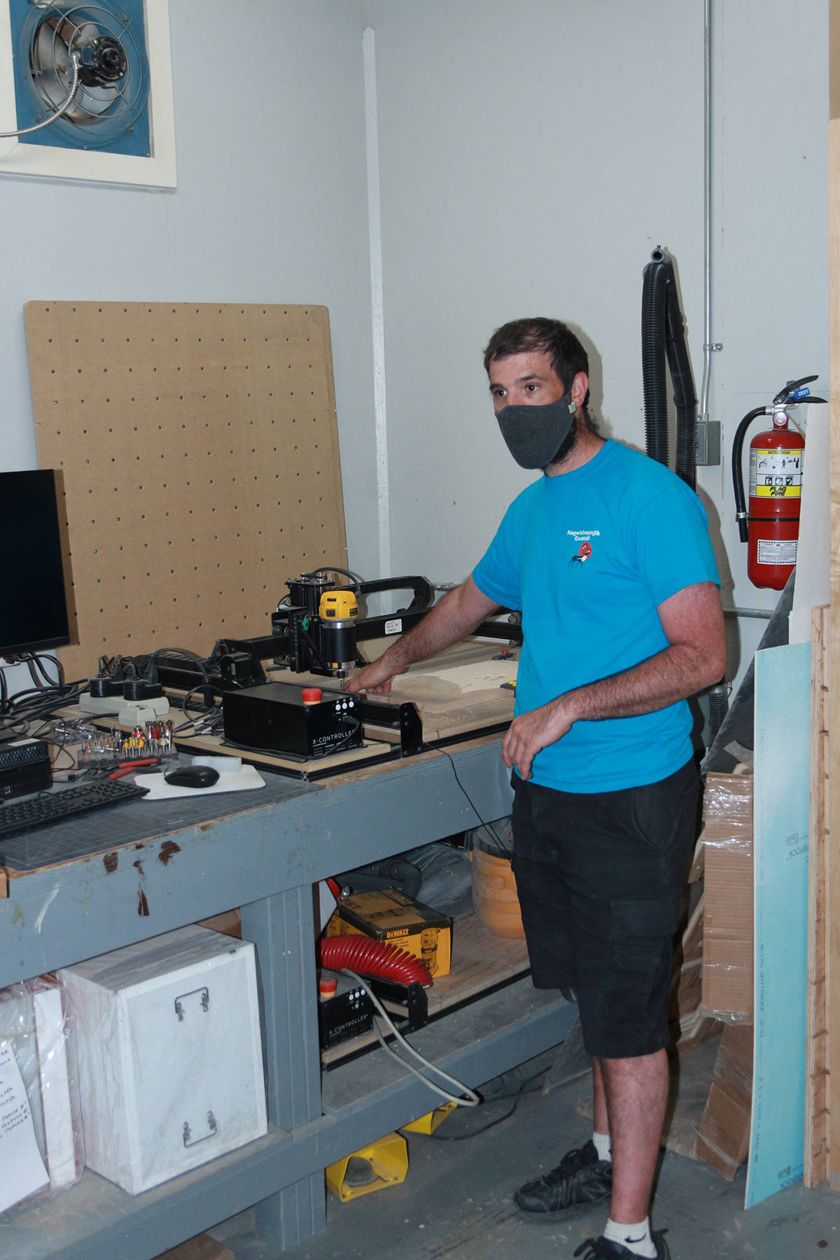 One of the Computer Numerical Control (CNC) machines available for use at the INNOVATE Centre for Arts, Crafts and Technology. Technician Juan Bidegain said the machines can carve precise items out of wood and can cut through up to an inch thick depending on the material used. Eric Bowling/ϳԹ photo
