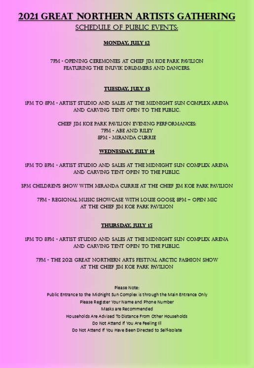 This year’s schedule of events. Photo courtesy Great ϳԹ Arts Festival Society