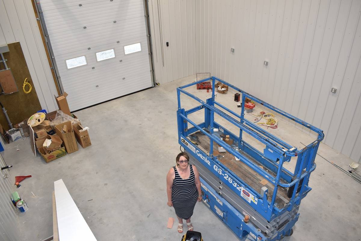 The 305-square metre ground floor of the facility will eventually accommodate the bottling machinery, much of which is sitting on a ship in Vancouver harbour waiting to unload, said Jo-Ann Martin. Blair McBride/NNSL photo