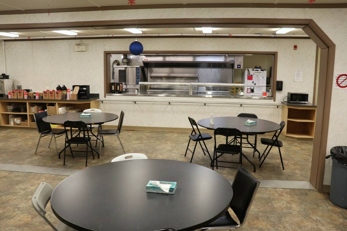 The full view of the main area of the temporary day shelter. Ethan Butterfield/NNSL photo