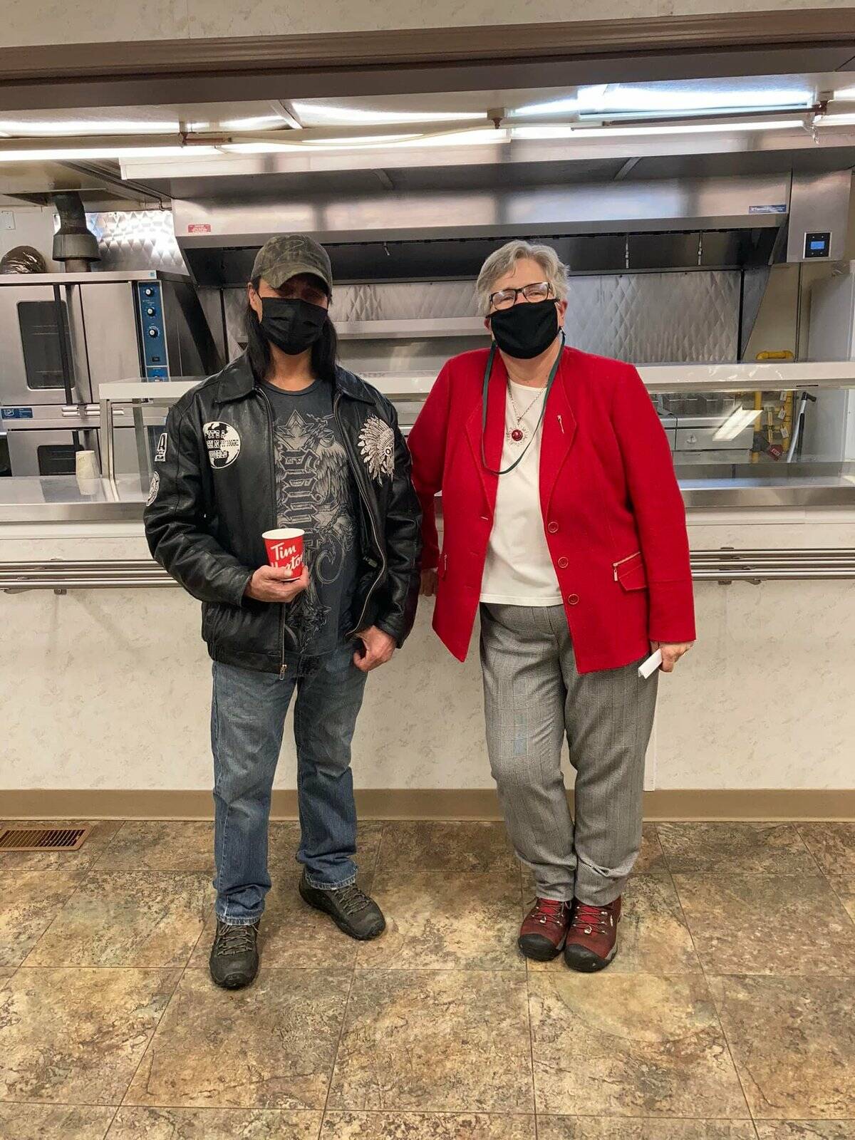 Michael Fatt and Julie Green were just a couple of the several folks that were in attendance at the open house of the Temporary Day Shelter. Photo courtesy of Julie Green/Facebook