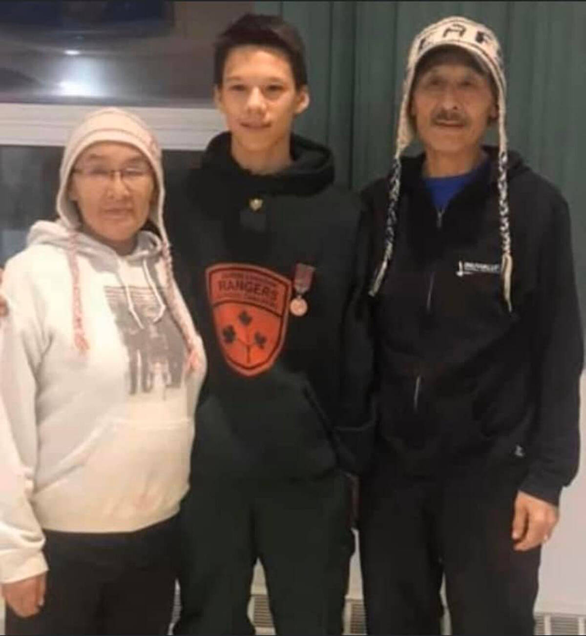 Our Youth of the Week is Julian Green, seen here with his proud grandparents in his Canadian Junior Ranger colours. Julian has been a solid representative of his community and the NWT, attending training sessions and helping out where needed. He once represented the North at a North American leaders summit, where he got to shake hands with former U.S. President Barack Obama.