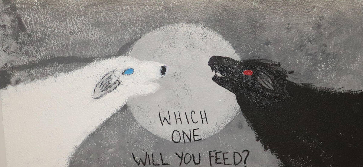 <em>The Tale of Two </em><em>Wolves</em> by Sarah Meyook, age 10, of Moose Kerr School in Aklavik. Send your artwork in to the Inuvik Drum and we聮ll showcase it in this space in a future edition! Photo courtesy of Dan Summers