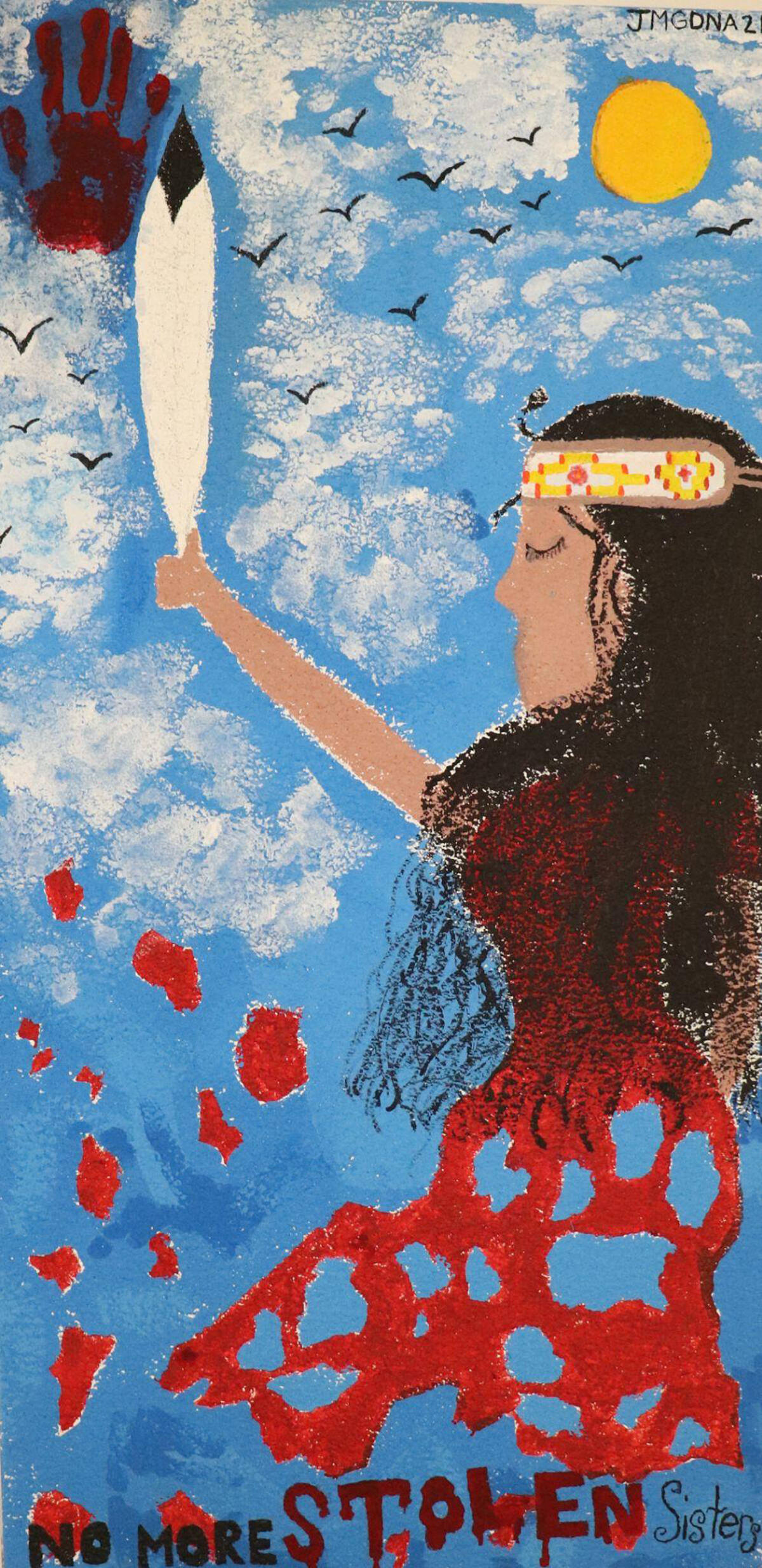 聯No more stolen sisters聰 by Jodi Arey, age 10, of Moose Kerr School in Aklavik. Send your artwork in to the Inuvik Drum and we聮ll showcase it in this space in a future edition! Photo courtesy of Dan Summers