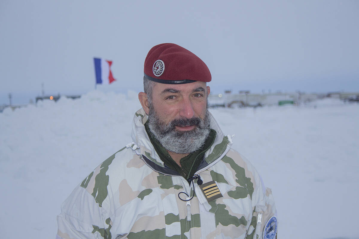 Canadian Forces were joined by international partners during Operation Nanook-Nunalivut, such a Major Pie Raphael of the French Foreign Legion, who came out to practice diving under ice. Eric Bowling/NNSL photo